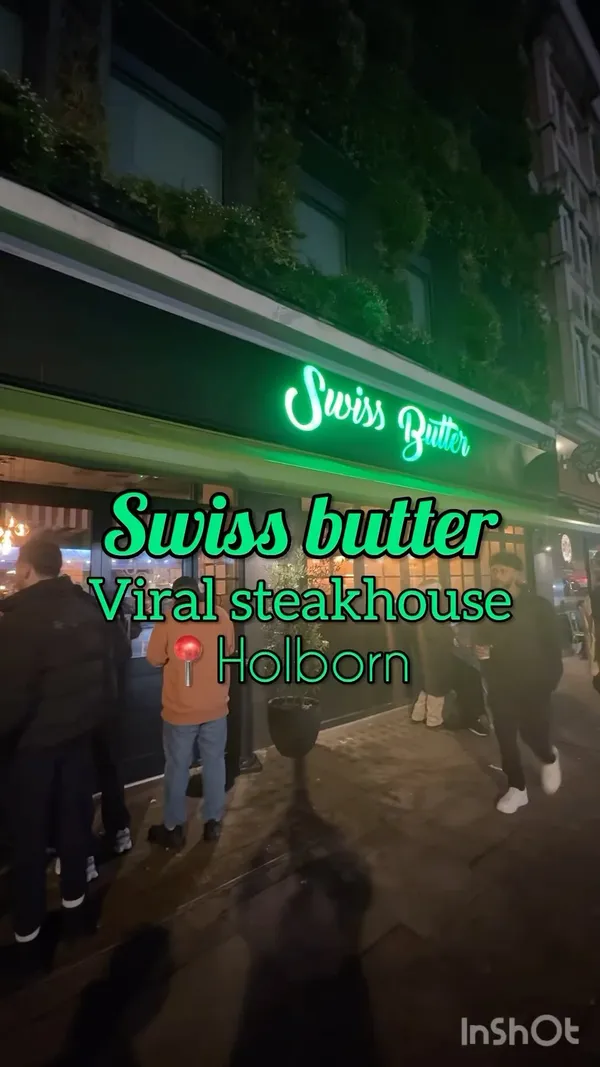 This video reviews Swiss Butter, a halal steakhouse in Holborn, London.  The video showcases various dishes, including beef fillet, ribeye steak, and salmon, all served with a signature Swiss butter sauce, fries, and salad.  The presentation is visually appealing, with food served on wooden boards.  The dessert segment highlights a molten lava chocolate cake. The video's primary focus is a positive review of the restaurant, emphasizing the food quality and service.