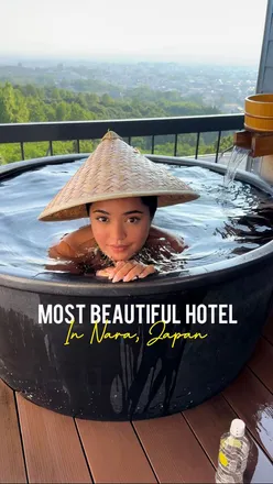 Ando Hotel in Nara, Japan with hilltop views, taster menu, deer spotting, rooftop onsen, and traditional Japanese breakfast.