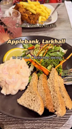Festive dining at The Applebank Inn, Larkhall with large portions, Christmas menu, and cocktails in a cozy atmosphere.