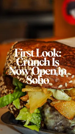 Crunch London's new Soho shop opens, featuring lasagne sarnies, patty melts, and Michael's chicken sandwiches.