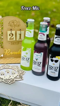 Strawberry Mojito made with Freez Mix, featuring a refreshing blend of sweetness, tang, and fizz, perfect for Ramadan and Eid.