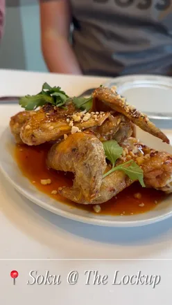 Dining at Soku Kitchen in Ouseburn: wine, watermelon cocktails, chicken wings, kimchi, soft shell crab, monkfish, terrace drinks.