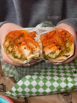 Italian American sandwich spread at Max's Bar Glasgow: Chicken Vodka Parm, Nashville Hot mozzarella sticks, Buffalo Chicken Tenders, Garlic Parmesan fries.