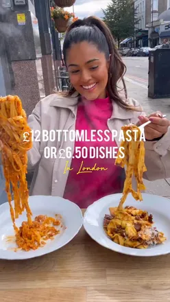 Bottomless pasta deal at Kod Restaurant Islington, featuring Spicy Crab Tagliatelle with chili, affordable London dining.