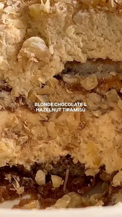 Blonde chocolate and hazelnut tiramisù from Saturday Kitchen, praised by Vanessa Williams, recipe on BBC Food.