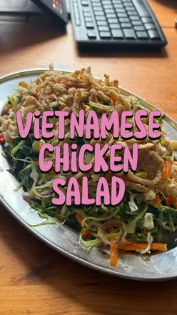 Back with another belter from the beautiful nation of Vietnam.

Vietnamese chicken salad or Gỏi Gá is everything you want in a salad. Super fresh, crunchy, bright, herby, spicy and light enough that you can pound loads of it and not feel like you ate a big bowling ball. I love it.

The real takeaway from this is the dressing - Nước chấm - kind of like a Vietnamese mother sauce built on a rough ratio of 1 part fish sauce : 1 part lime juice : 1 part sugar : 2 parts water - add chilli and garlic to your own tastes and throw it on everything.

Love Vietnam 
Love crunchy salads
Love you ❤️

#VietnameseChickenSalad #GoiGa #VietnameseFlavours #FreshAndZesty #DublinFoodie #TastyDublin #IrishFoodies #LightAndBold #AsianSaladVibes #GlobalFlavoursDublin 
#ChickenSaladUpgrade #HealthyButTasty #FoodieFindsIreland #ZingyAndSavory #HerbLoaded #VibrantPlates #EatTheRainbow #ModernAsianKitchen #EastMeetsWestEats #FreshFlavoursDublin #GỏiGà #GỏiNgon #ẨmThựcViệt #MónNgonMỗiNgày #GàXéPhay #GỏiGàTruyềnThống #ẨmThựcĐườngPhố #SaladGà #MónĂnNgon #ẨmThựcSàiGòn