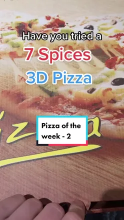 3D pizza topped with 7 spices, featured in Episode 2, highlighting Scottish and Glasgow food scene.