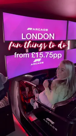 F1 Arcade London: vibrant bar with 60 driving simulators, delicious food, and drinks. Perfect for groups and date nights.