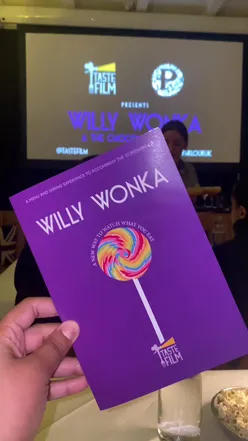 Gourmet dishes inspired by Willy Wonka at Taste Film London, offering a unique dining experience.