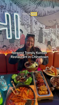 Trendy Korean restaurant Hankki in Chinatown London, featuring halal chicken, beef, and fusion dishes like gochujang cheese noodles.