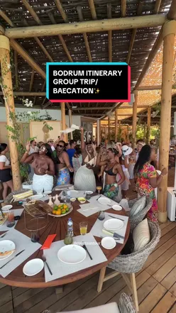 Sunset view of Bodrum beach club with lively circus event, featuring dinner, DJ, and entertainment at popular venues.