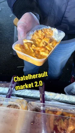 Colorful stalls at Chatherault food market in Glasgow, showcasing fresh produce and local delicacies.