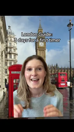 A vibrant London street scene showcasing iconic landmarks and delicious local food during a 3-day tour.