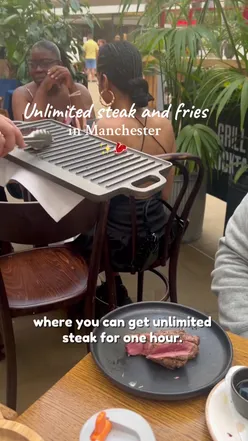 Unlimited steak and fries at Garten Bar with sauces, £45pp, £50pp Fri-Sat, 2-for-1 cocktails, perfect for meat lovers.