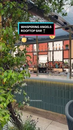 Chilled Whispering Angel rosé on a London rooftop bar, perfect for Euro summer vibes. #whisperingangels #rooftopbar