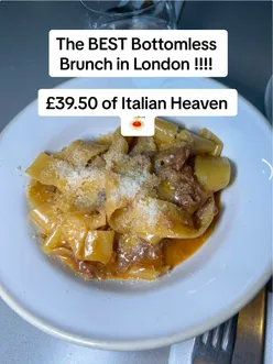 Delicious pasta dishes at bottomless brunch in NOTTO, Covent Garden, London, offering great value and quality.