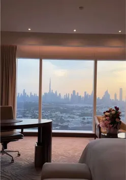 Sofitel Dubai The Obelisk hotel with skyline views, Michelin restaurant, L'Occitane spa, and access to Wafi Shopping Mall.