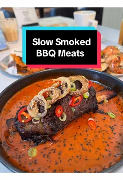 Smoked meats in Manchester at Meatworks: Korean beef short rib, king prawn, and more delicious options.