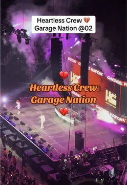 Heartless Crew celebrating at O2 Arena after buying entire shop, UK Garage vibe, Garage Nation event.