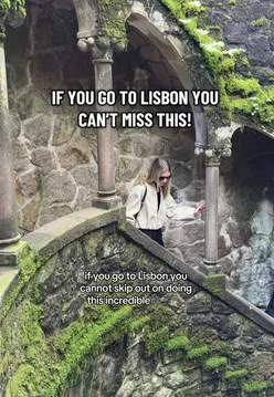Day trip from Lisbon to Sintra, featuring Quinta da Regaleira castle and delicious Travesseiro pastry.