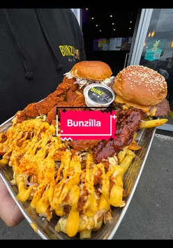 Delicious Nashville Smash Burgers and Chicken Tenders from Bunzilla in Chorlton, available on Uber Eats.