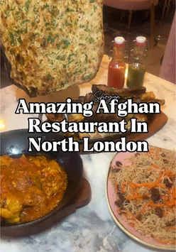 Authentic Afghan cuisine at Myhan Restaurant in North London featuring chapli kebab, mixed grill, Kabuli Pilau, and mantu dumplings.